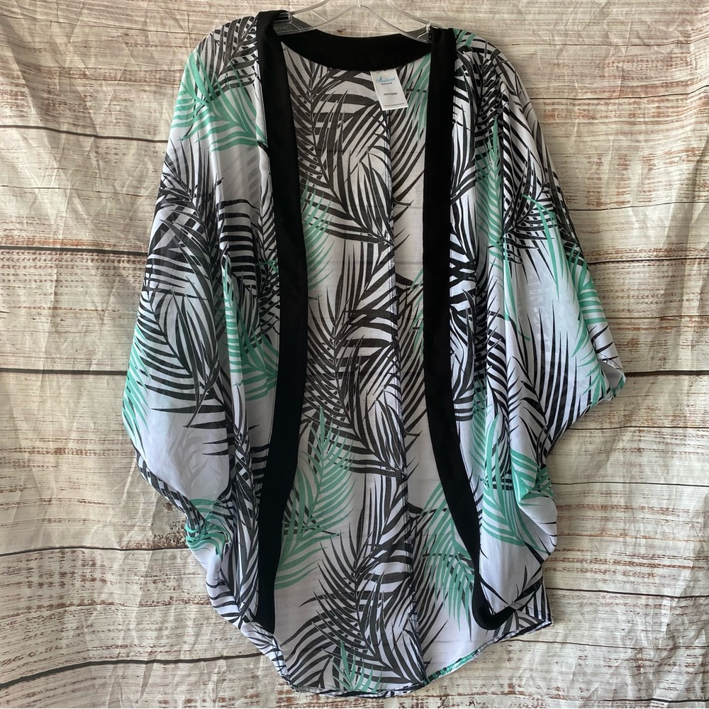 Lightweight chiffon kimono cardigan, silky  quick dry shirt style for  cover up